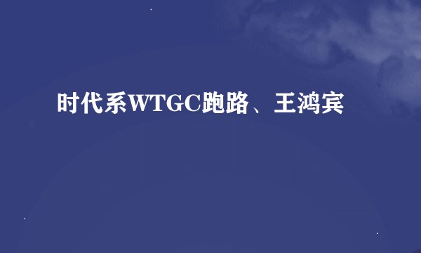 时代系WTGC跑路、王鸿宾