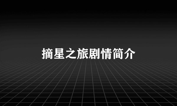 摘星之旅剧情简介