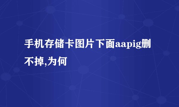 手机存储卡图片下面aapig删不掉,为何