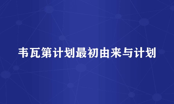 韦瓦第计划最初由来与计划