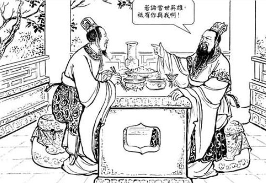 勉从虎穴暂栖身，说破英雄惊煞人．说的是谁与谁的故事？还有这是什么故事？