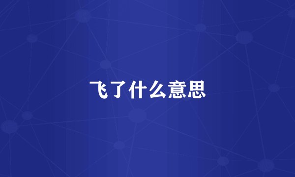 飞了什么意思