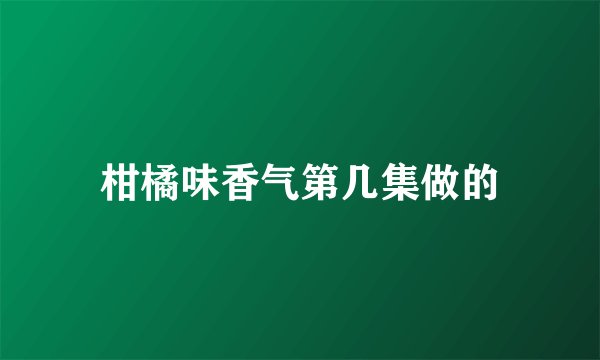 柑橘味香气第几集做的
