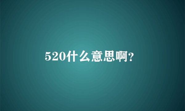 520什么意思啊？