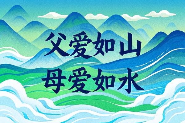 父爱如山,高大而深沉;母爱如水,下一句是什么