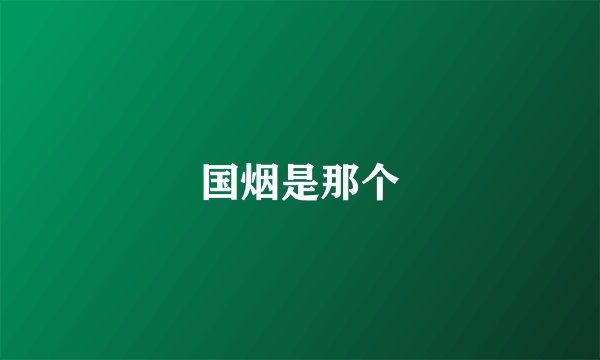国烟是那个