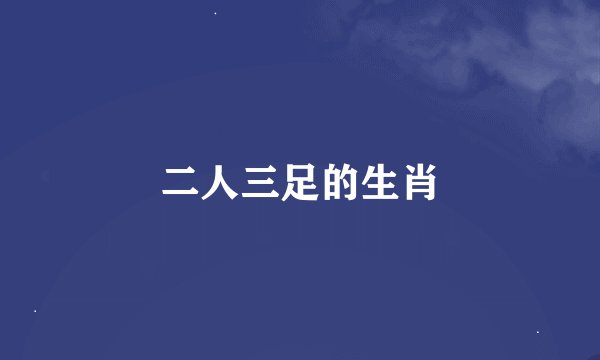 二人三足的生肖