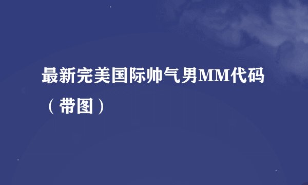 最新完美国际帅气男MM代码（带图）