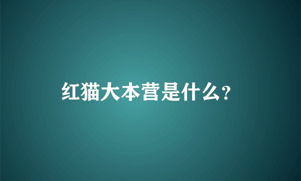 红猫大本营是什么？