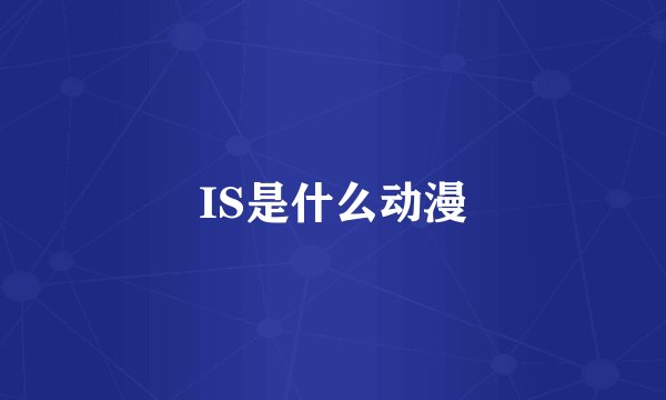 IS是什么动漫