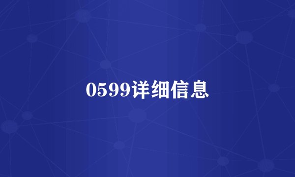 0599详细信息