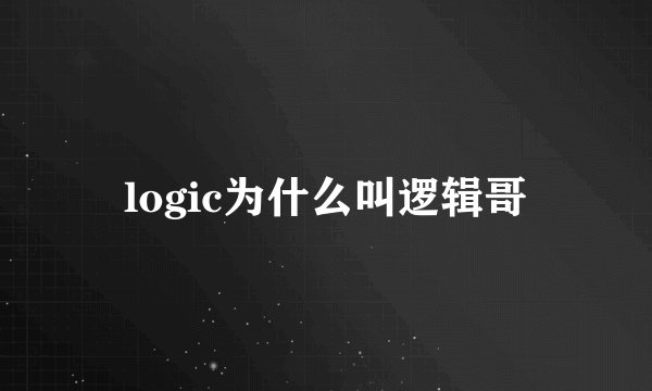 logic为什么叫逻辑哥