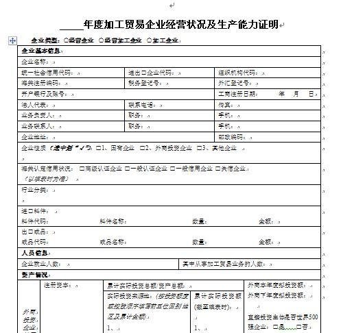 加工贸易企业经营状况和生产能力证明-办理流程