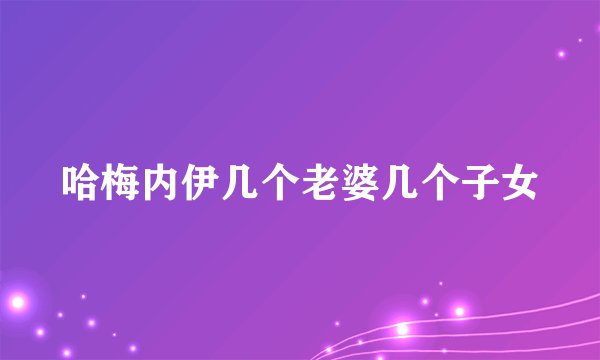 哈梅内伊几个老婆几个子女