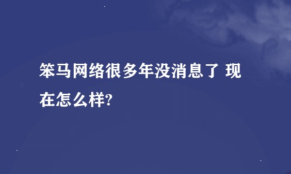 笨马网络很多年没消息了 现在怎么样?