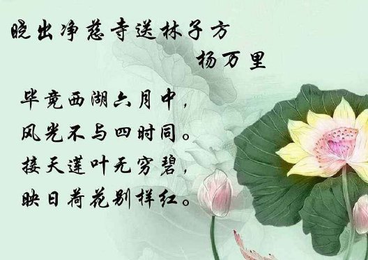 “无穷碧”的意思是什么？