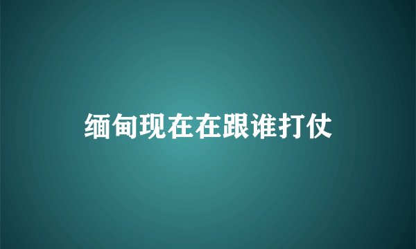 缅甸现在在跟谁打仗