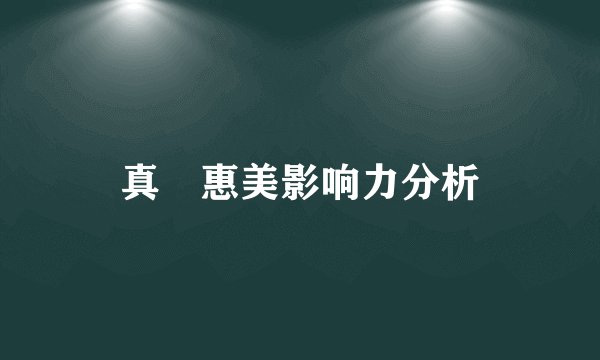 真咲惠美影响力分析