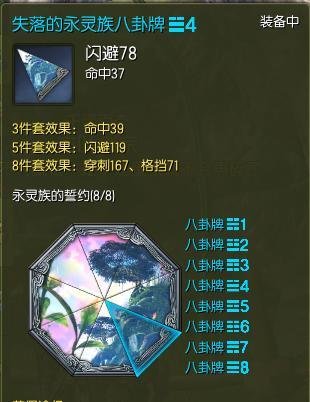 剑灵永灵八卦牌属性效果及出处在哪？