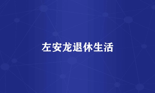 左安龙退休生活