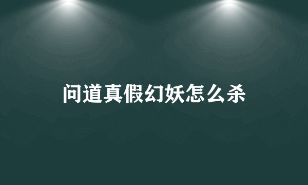 问道真假幻妖怎么杀
