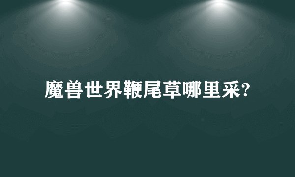 魔兽世界鞭尾草哪里采?