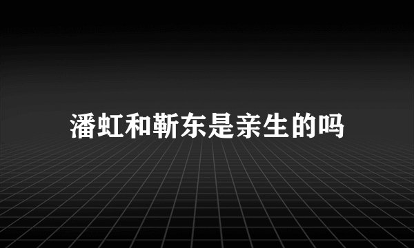 潘虹和靳东是亲生的吗