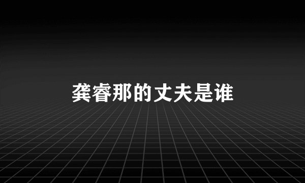 龚睿那的丈夫是谁