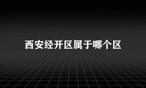 西安经开区属于哪个区