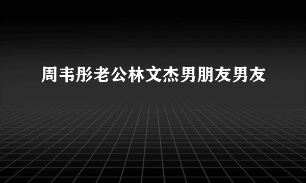 周韦彤老公林文杰男朋友男友