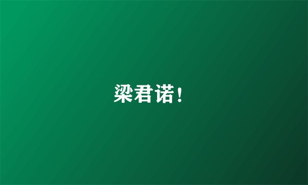 梁君诺！