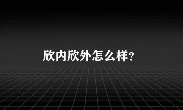 欣内欣外怎么样？