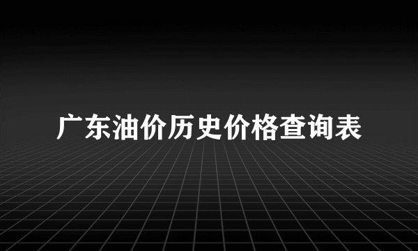 广东油价历史价格查询表