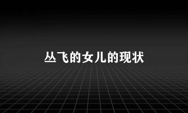 丛飞的女儿的现状