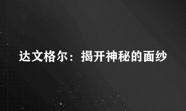 达文格尔：揭开神秘的面纱