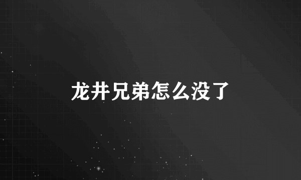 龙井兄弟怎么没了