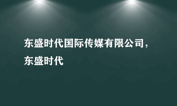 东盛时代国际传媒有限公司，东盛时代