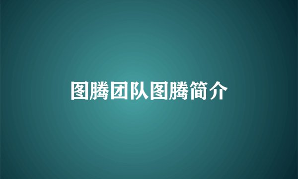 图腾团队图腾简介