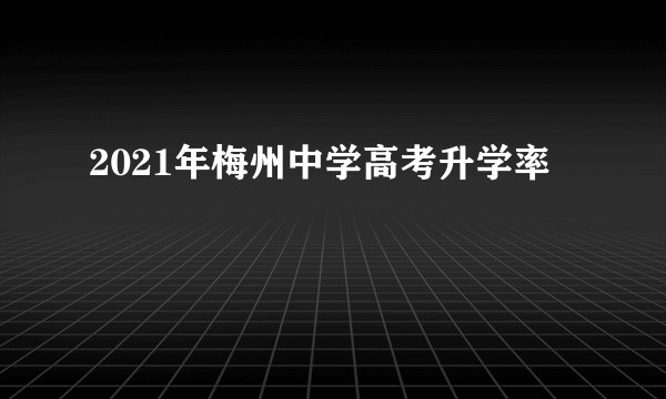 2021年梅州中学高考升学率