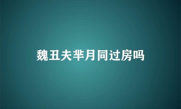 魏丑夫芈月同过房吗