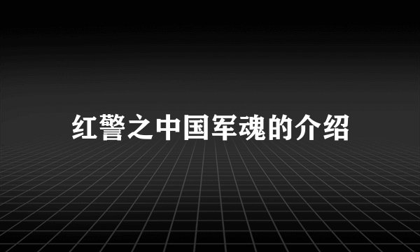 红警之中国军魂的介绍