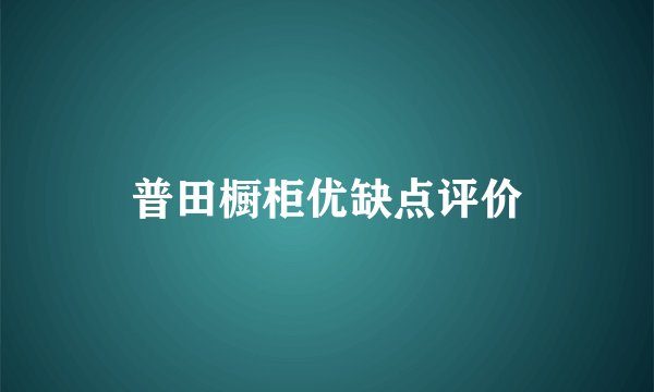 普田橱柜优缺点评价
