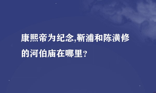 康熙帝为纪念,靳浦和陈潢修的河伯庙在哪里？