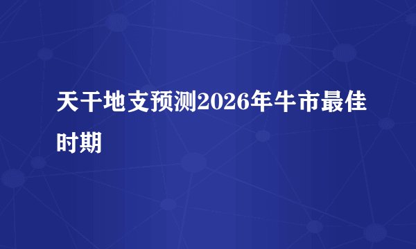 天干地支预测2026年牛市最佳时期
