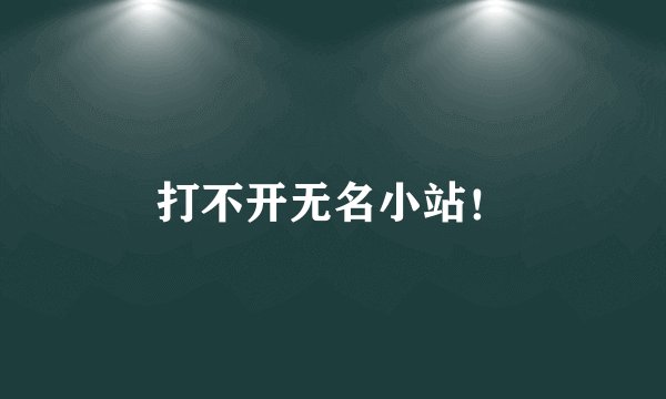 打不开无名小站！