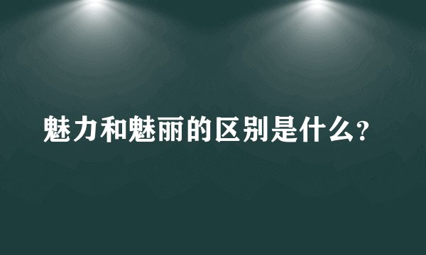 魅力和魅丽的区别是什么？